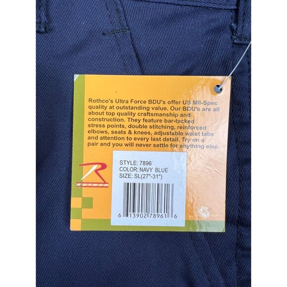 New Rothco BDU Unisex Blue Cargo Pants Military Tactical Uniform Size 27-31 - Picture 5 of 14
